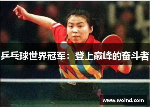 乒乓球世界冠军：登上巅峰的奋斗者